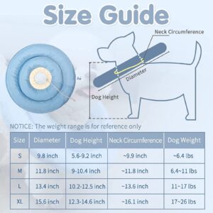 ANWA Soft Dog Cone for Small Dogs, Adjustable Dog Cone Alternative After Surgery, Waterproof Dog Recovery Collar for Small and Medium Dogs