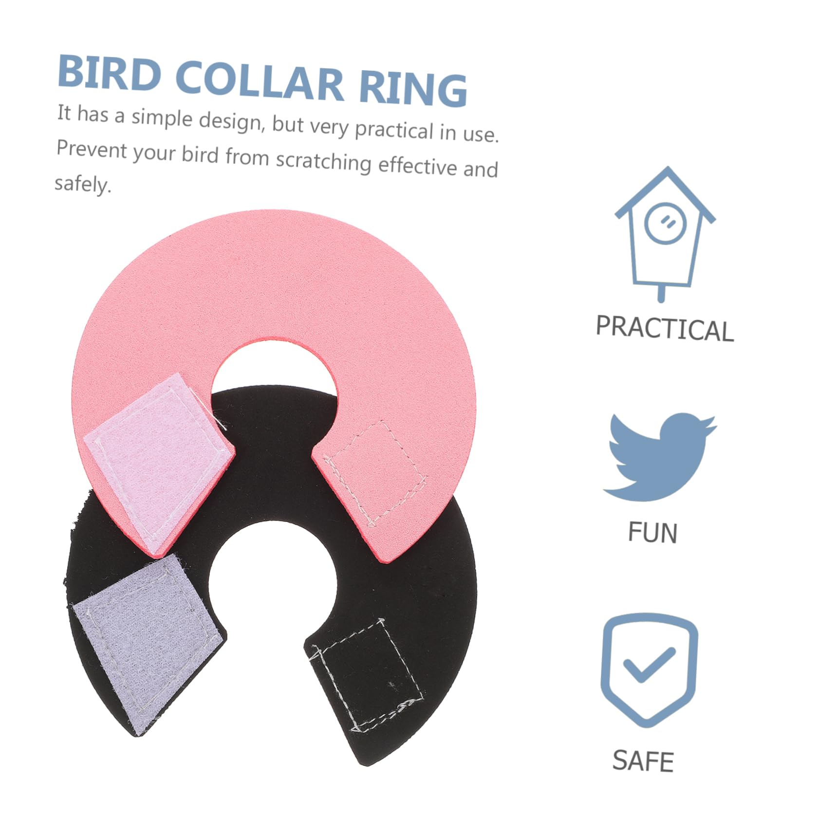 Hemobllo 2Pcs Bird bite Collar Parrot Neck Cone Puppy Collars for Small Puppies Parrot Recovery Cone Bird Recovery Collar Cockatiel -Biting Neck Ring Xuan Feng Fur Collar Korean Velvet