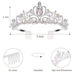 Velscrun Princess Crown, Happy Birthday Girl Tiara, Birthday Princess Sash Crowns for Women, Princess Cake Topper Headband, Birthday Princess Party Decorations Accessories for Girls Gifts