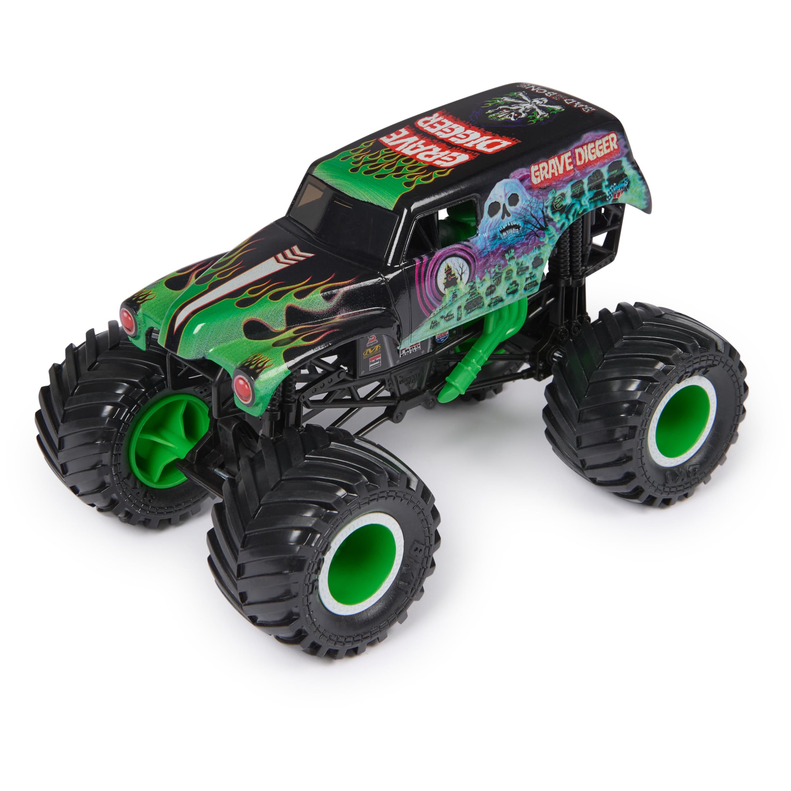 Monster Jam, Official Grave Digger Monster Truck, Collector Die-Cast Vehicle, 1:24 Scale, Kids Toys for Boys Ages 3 and up