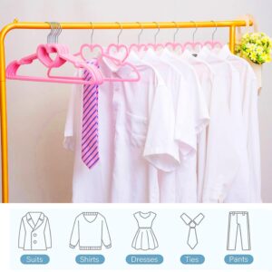 JIUXCF Velvet Hangers 20 Pack, 16" Non Slip Adult Hangers, Slim Clothes Hanger with 360 Degree Swivel Hook - Durable & Cute for Coats, Shirts, Dress (Pink)