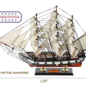 SAILINGSTORY Wooden Model Ship USS Constitution 1/150 Scale Replica Ship Model Sailboat Decor