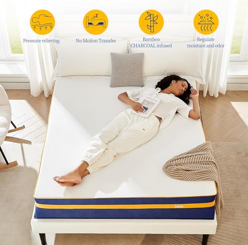 Queen Mattress, 14 Inch Memory Foam Mattress Queen for Back Pain, Gel Mattress in a Box, Made in USA, 5 Layers of Comfort, CertiPUR-US Certified