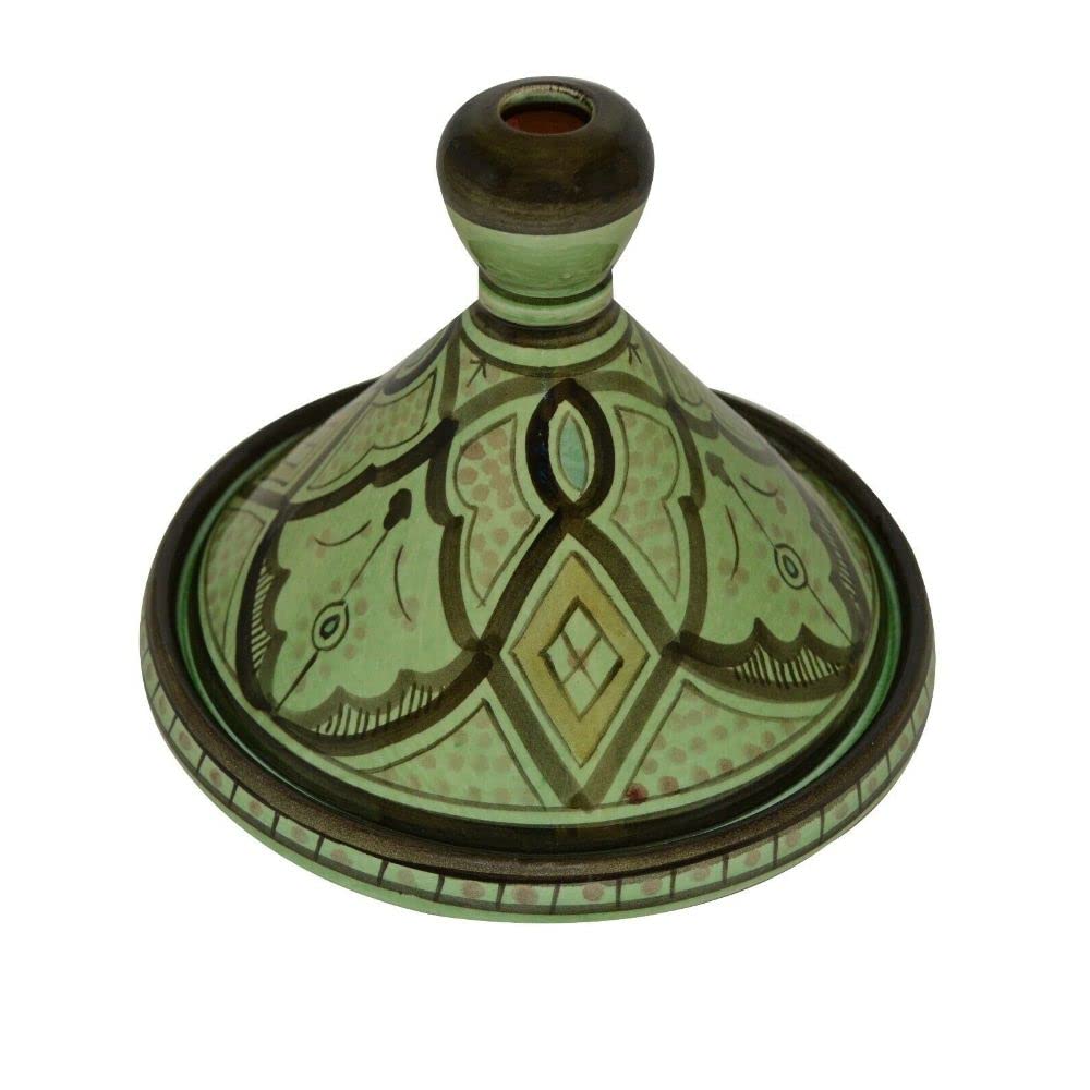 Serving Tagine Handmade Ceramic Tajine Dish Exquisite 10 inches Green