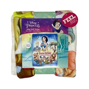 c.p.r. disney snow white blanket whistle while you work 46x60in warm super soft throw