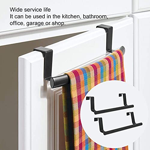 2pcs Over The Door Towel Racks 430 Stainless Steel Door Hanger Hooks for Home Hotel(23CM)