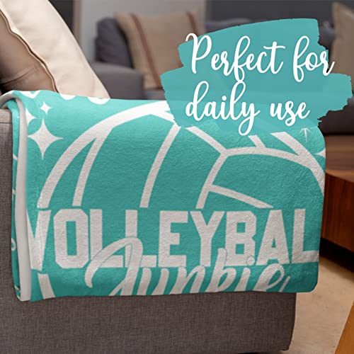 InnoBeta Volleyball Gifts for Teen Girls & Team, Volleyball Throw Blanket - 50 x 65 inches (Teal)