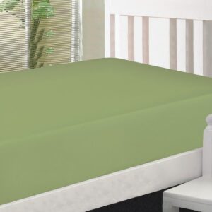 Microfiber 2 Twin Fitted Bottom Bed Sheets (2-Pack) 1800 Ultra Soft and Comfy - 39" x 75" Great for Kids Room, Guest Room, Dorms, Camps, Twin Beds (Twin, Sage Green)