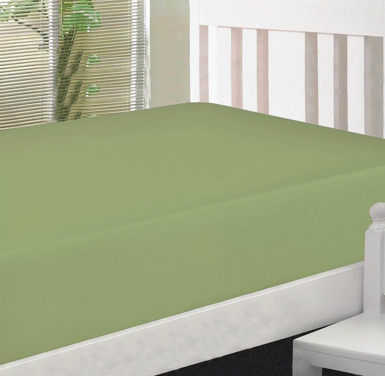 Microfiber 2 Twin Fitted Bottom Bed Sheets (2-Pack) 1800 Ultra Soft and Comfy - 39" x 75" Great for Kids Room, Guest Room, Dorms, Camps, Twin Beds (Twin, Sage Green)