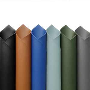 6 colors double sided faux leather sheets thick synthetic crafts fabric for leather earrings jewlery making diy projects, dark series 8x12 inch(21cmx30cm), 8inchx12inch (xht)