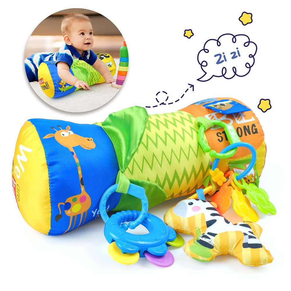 Baby Tummy Time Pillow Toys For 3-6 Months, Newborn 2 3 Month Old Baby Toys Development Pillow Prop, Infant Toys For 2 3 4 5 6 Months+, Ergonomic Design Perfect Toys For Infant 0-3 & 3-6 Months