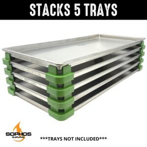 16 Pc Original Tray Stackers for Harvest Right Freeze Dryer Trays – Stacks 5 Trays – Green - Freeze Dryer Machine Accessories – Freeze Dried Food Storage - Made in USA