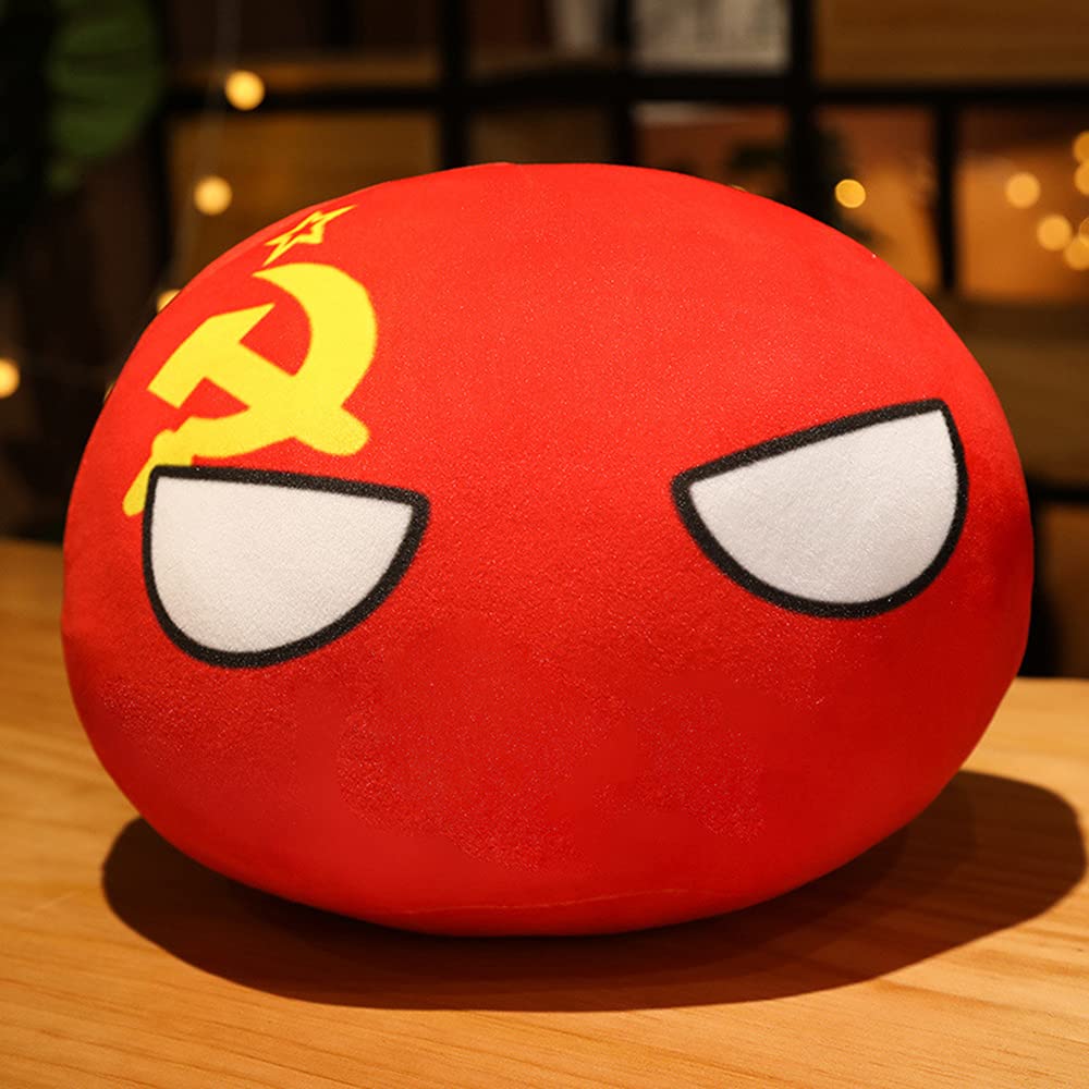 Countryball Plushie Balls Polandball Plush Toy US UK France Russia 4/12/16 Inches Anime Cosplay Hugging Pillow Cushion Key Ring (12 inches, CCCP)