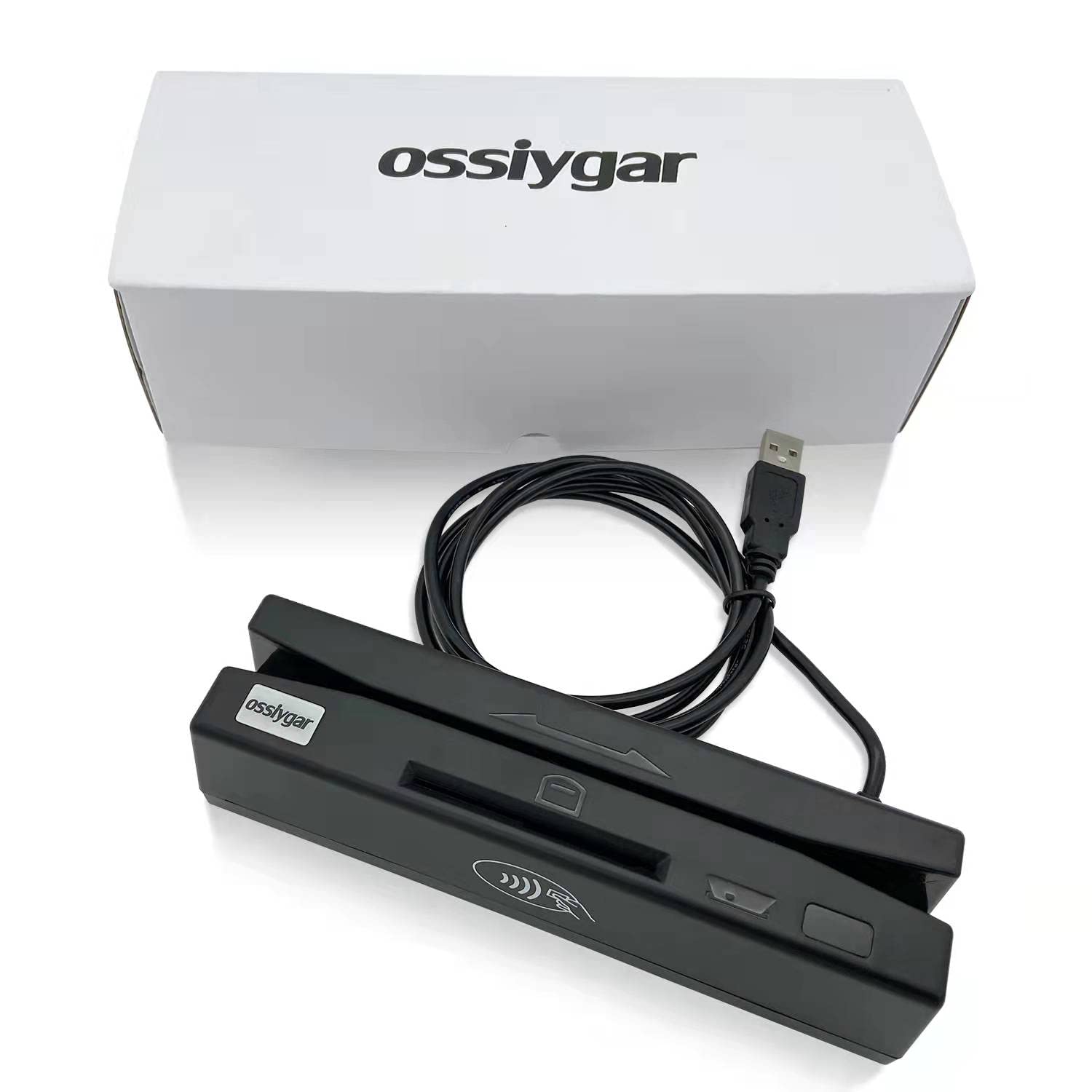 Ossiygar Combo 4 in 1 Multifuntional Desktop Card Reader Writer, Support Reading Magstripe Card, Read and Write Contactless Card, Chip, PSAM Card for Membership System with Demo Software