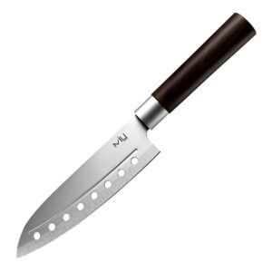 miu santoku knife 7 inch, multipurpose for chef with comfortable plastic handle