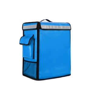 whyunm26 42l takeaway box backpack fast food pizza delivery thermal ice bags waterproof refrigerated insulation lunch bags with pockets,blue