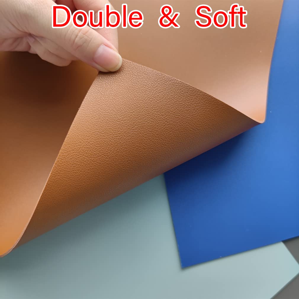 6 Colors Double Sided Faux Leather Sheets Thick Synthetic Crafts Fabric for Leather Earrings Jewlery Making DIY Projects, Dark Series 8x12 inch(21cmx30cm), 8inchx12inch (XHT)