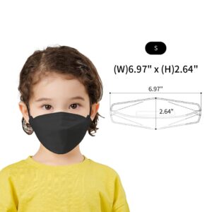 Dr.Puri [20 Pack] New Micro-Dust Protection Kids Face Premium Mask (KF94) Black Small