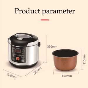 Electric Rice Cooker, Portable Electric Car Truck Food Steamer, Mini Travel Rice Cooker, 12V 100W/24V 200W 2L Portable Meal Heater Food Warmer(12V)