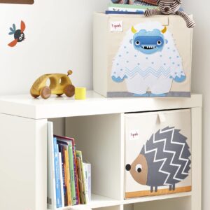 3 Sprouts Toy Storage Organizer: Toy Box Cube Organizer for Playroom, Nursery - Foldable Storage Bin - Yeti