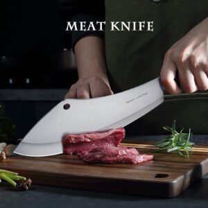 DRAGON RIOT MEN WITH THE POT Butcher Knife With Sheath Meat and Vegetable Cleaver Knife for Kitchen or Camping Christmas Gifts for Men Father