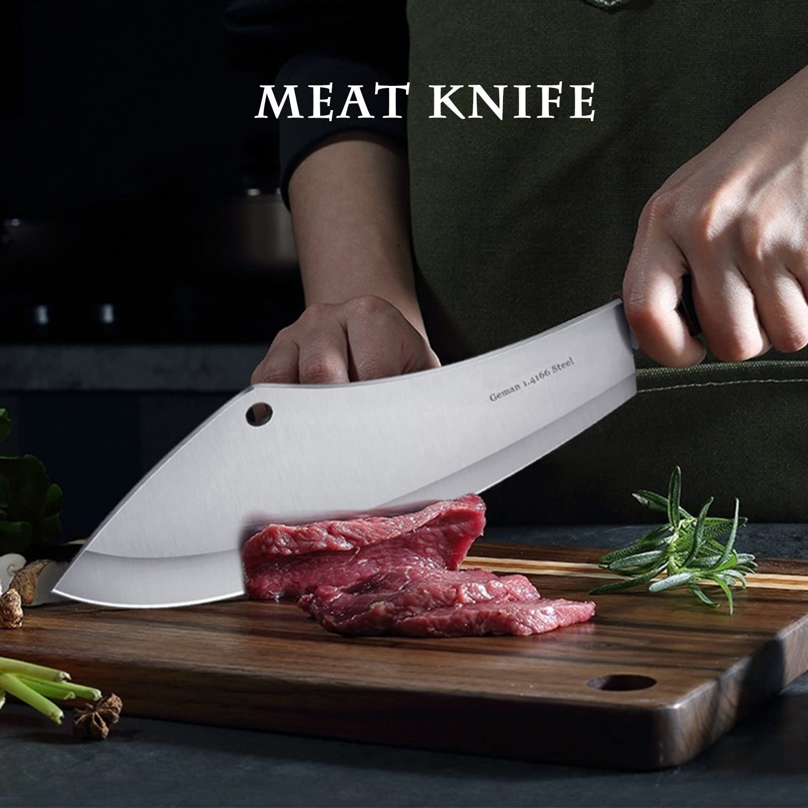 DRAGON RIOT MEN WITH THE POT Butcher Knife With Sheath Meat and Vegetable Cleaver Knife for Kitchen or Camping Christmas Gifts for Men Father