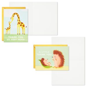 Hallmark Baby Shower Thank You Cards Assortment, Baby Animals (48 Cards and Envelopes—Stork, Giraffes, Koalas, Octopus, Fox, Hedgehogs)