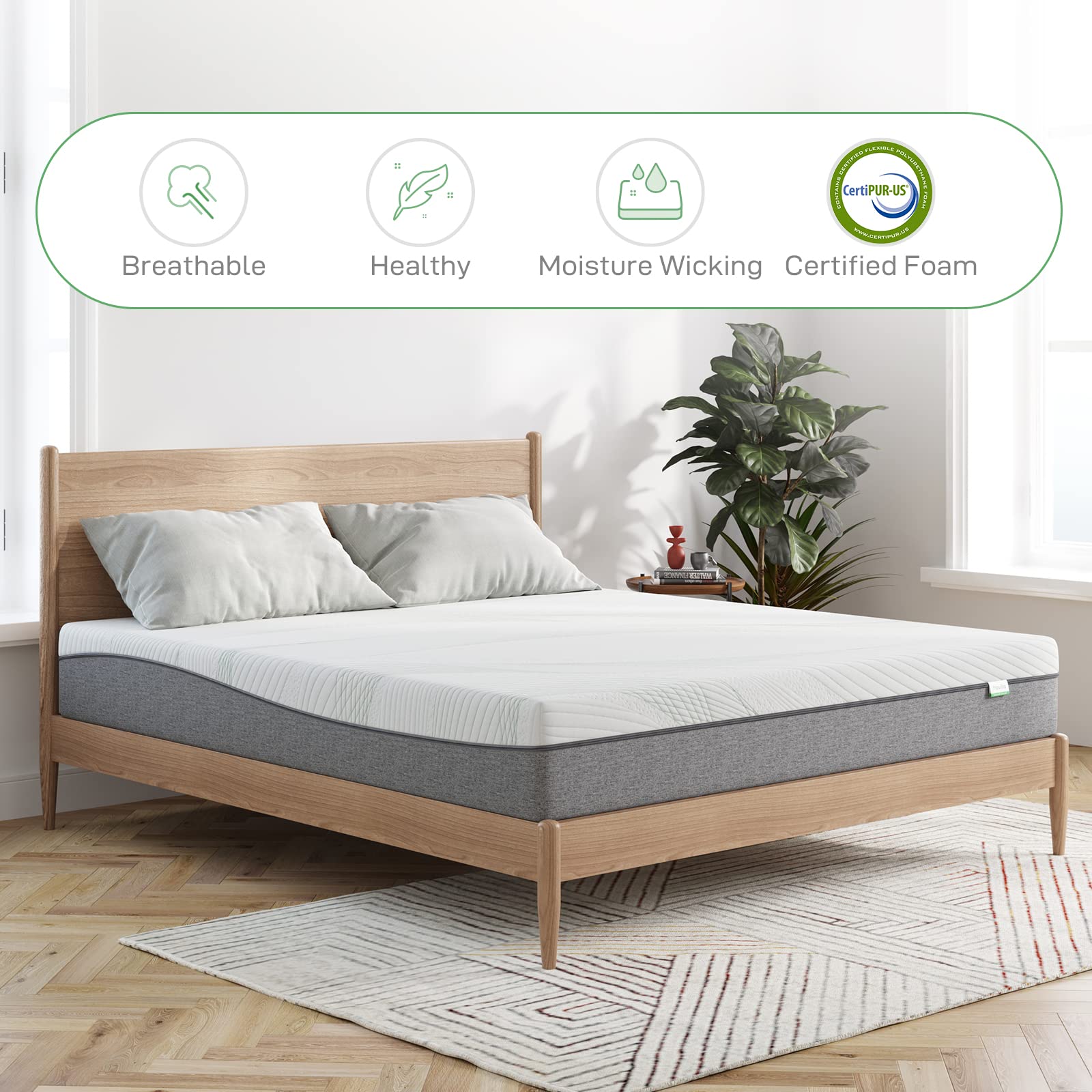 Novilla Full Mattress, 12-Inch Gel Memory Foam Mattress for Good Sleep, Pressure Relieving, Matrress-in-a-Box, CertiPUR-US Certified, Medium Plush