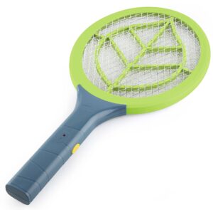 electric fly swatter fly killer bug zapper racket for indoor and outdoor (2 pack) (2aa batteries not included)