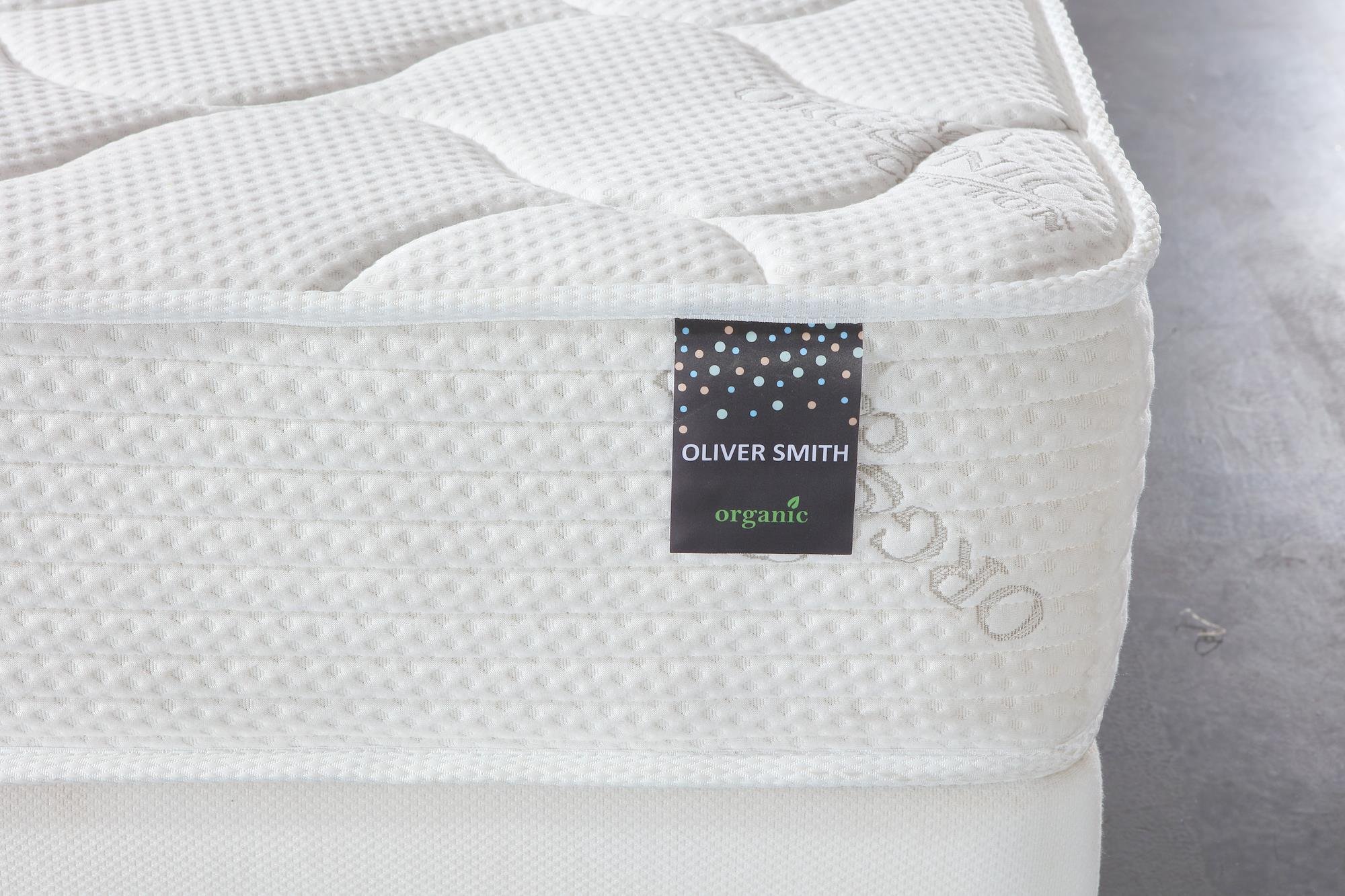 Oliver Smith - Organic Cotton - 10 Inch - Comfort Firm Sleep - Cool Memory Foam & Pocket Spring Mattress - Green Foam Certified - Full Size