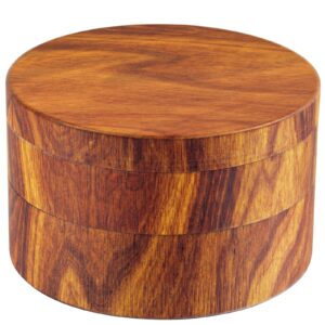 kingtop grinder, large 3" spice grinder (wood grain brown)