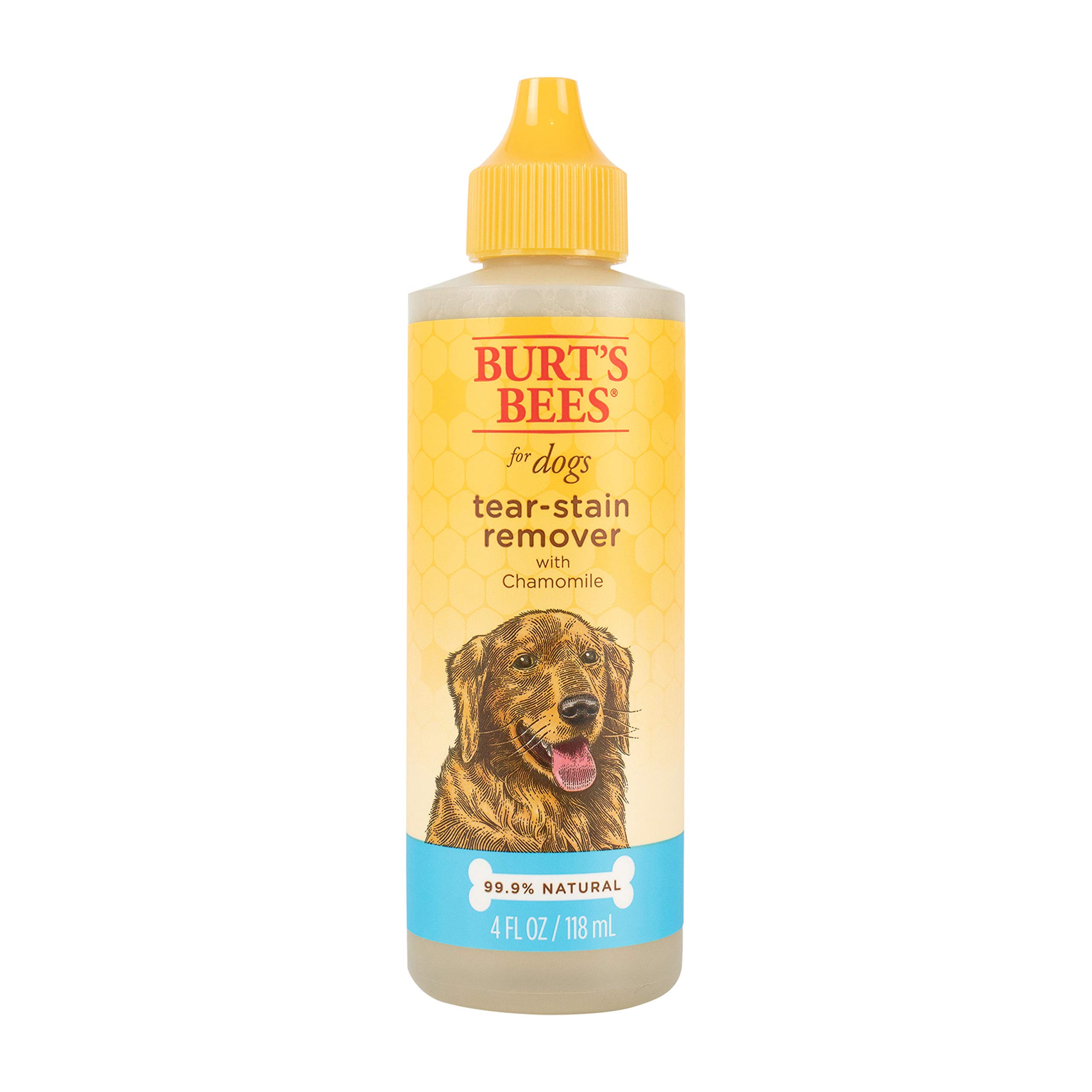 Burt's Bees for Pets Tear Stain Remover for Dogs with Chamomile - Puppy & Dog Tear Stain Remover - Cruelty Free, Formulated without Sulfates and Parabens, pH Balanced for Dogs, 4 Ounces - 2 Pack