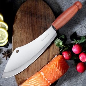 DRAGON RIOT MEN WITH THE POT Butcher Knife With Sheath Meat and Vegetable Cleaver Knife for Kitchen or Camping Christmas Gifts for Men Father