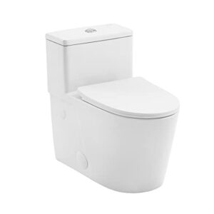 swiss madison well made forever sm-1t259, arles one-piece elongated toilet vortex dual-flush 0.8/1.18 gpf