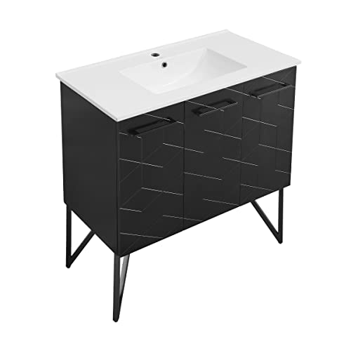 Swiss Madison Well Made Forever Annecy Bathroom Vanity, 35.05 x 35.95 x 41.85, Phantom 36