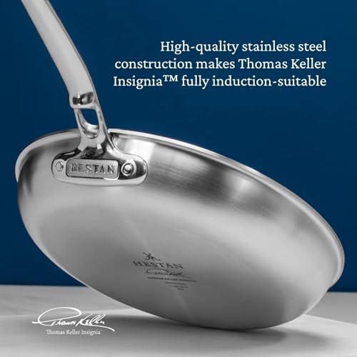 Thomas Keller Insignia by Hestan - Stainless Steel Frying Pan Set with TITUM Nonstick System, Induction Cooktop Compatible, Made without PFOAs (8.5" & 11")