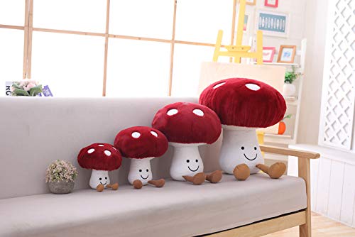 FJZFING Cute Mushroom Plush Kawaii Smile Doll Mushroom Plushie Stuffed Animals Pillow Gifts for Kids Red 7.9 inches