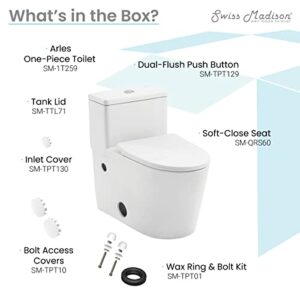 Swiss Madison Well Made Forever SM-1T259, Arles One-Piece Elongated Toilet Vortex Dual-Flush 0.8/1.18 gpf