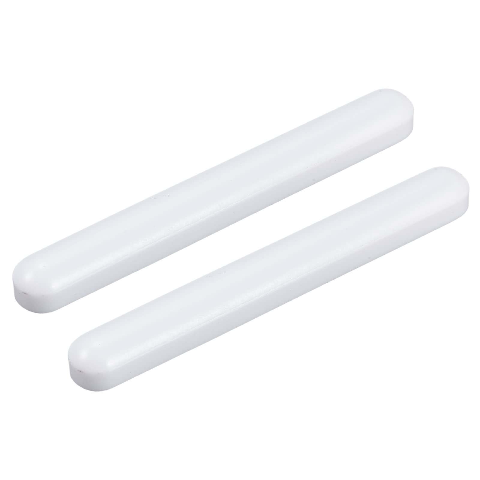 MECCANIXITY Magnetic Stirrer Mixer Stir Bar Rod 80mm(3.15") x10mm Cylinder Shape Coating Magnet White for Laboratory 2Pcs