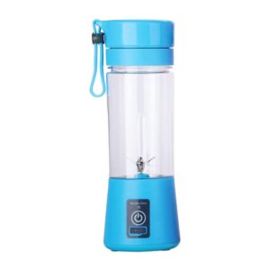 Portable Blender Smoothies Personal Blender Mini Shakes Juicer 380 ml Cup USB Rechargeable Cordless Shaker Bottle (Blue), 8x3 (Q2-6888)