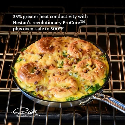 Thomas Keller Insignia by Hestan - Stainless Steel Frying Pan Set with TITUM Nonstick System, Induction Cooktop Compatible, Made without PFOAs (8.5" & 11")