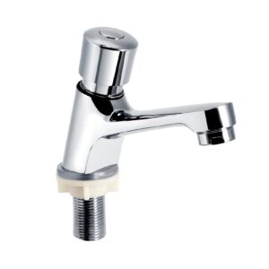 basin faucet public kitchen bathroom faucet g1/2 chrome plated time delay faucet self closing water saving sink tap faucet for home hotel