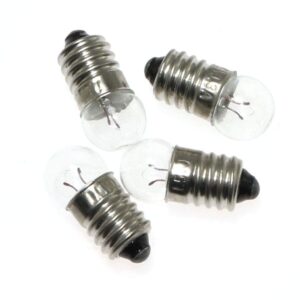 MEETOOT 25pcs E10 Mini Light Bulbs 1.5V 0.3A Physical Electrical Experiment Screw Base Indicator Light Incandescent Bulb Old-Fashioned Flashlight Lamp