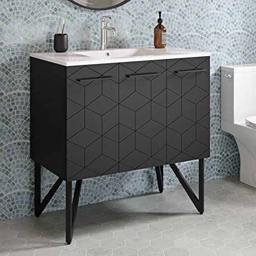 Swiss Madison Well Made Forever Annecy Bathroom Vanity, 35.05 x 35.95 x 41.85, Phantom 36