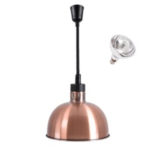 kouwo hanging food heat lamp overhead food lamp warmer food light (dia 29cm(copper))