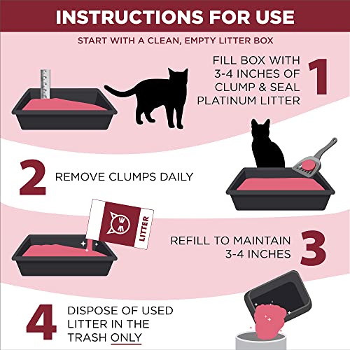 Arm & Hammer Clump & Seal Platinum Multi-Cat Complete Odor Sealing Clumping Cat Litter, 14 Days of Odor Control 18lb, Online Exclusive Formula