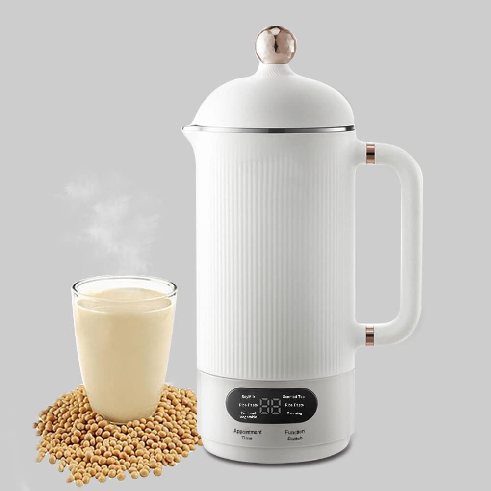 WOOLALA 110V Soy Milk Maker Machine with Screen, 350ML Personal Health Stew Cup Powerful Blender & Automatic Brewing for Smooth Vegan Nut Milk Maker,12 Hours Appointment