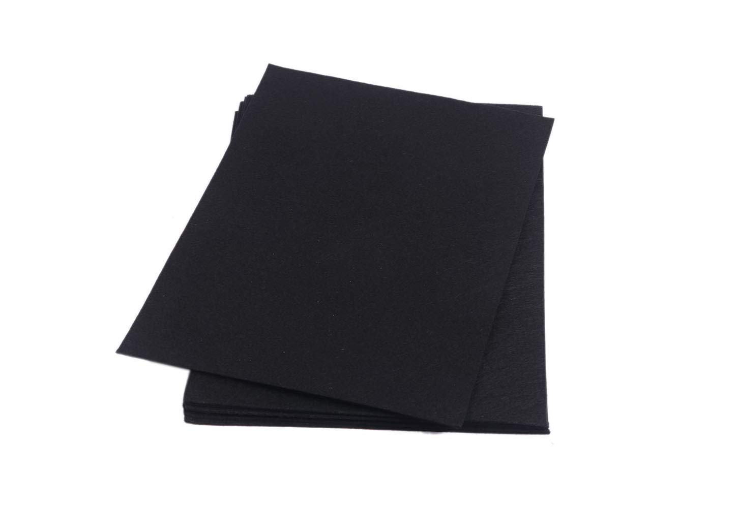 YYCRAFT Stiff Thick Felt Sheets Furniture Felt Pad to Protect Hardwood Floors from Scratches 9 X 12 Inch - 5 Pack，Black (Thickness:5mm)