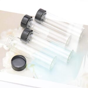 JIUWU 8Pcs Clear Glass Sample Bottles 40ml Small Collection Vials 1.35Oz Glass Storage Vials Bottles Tubes Jars with 8 Funnels