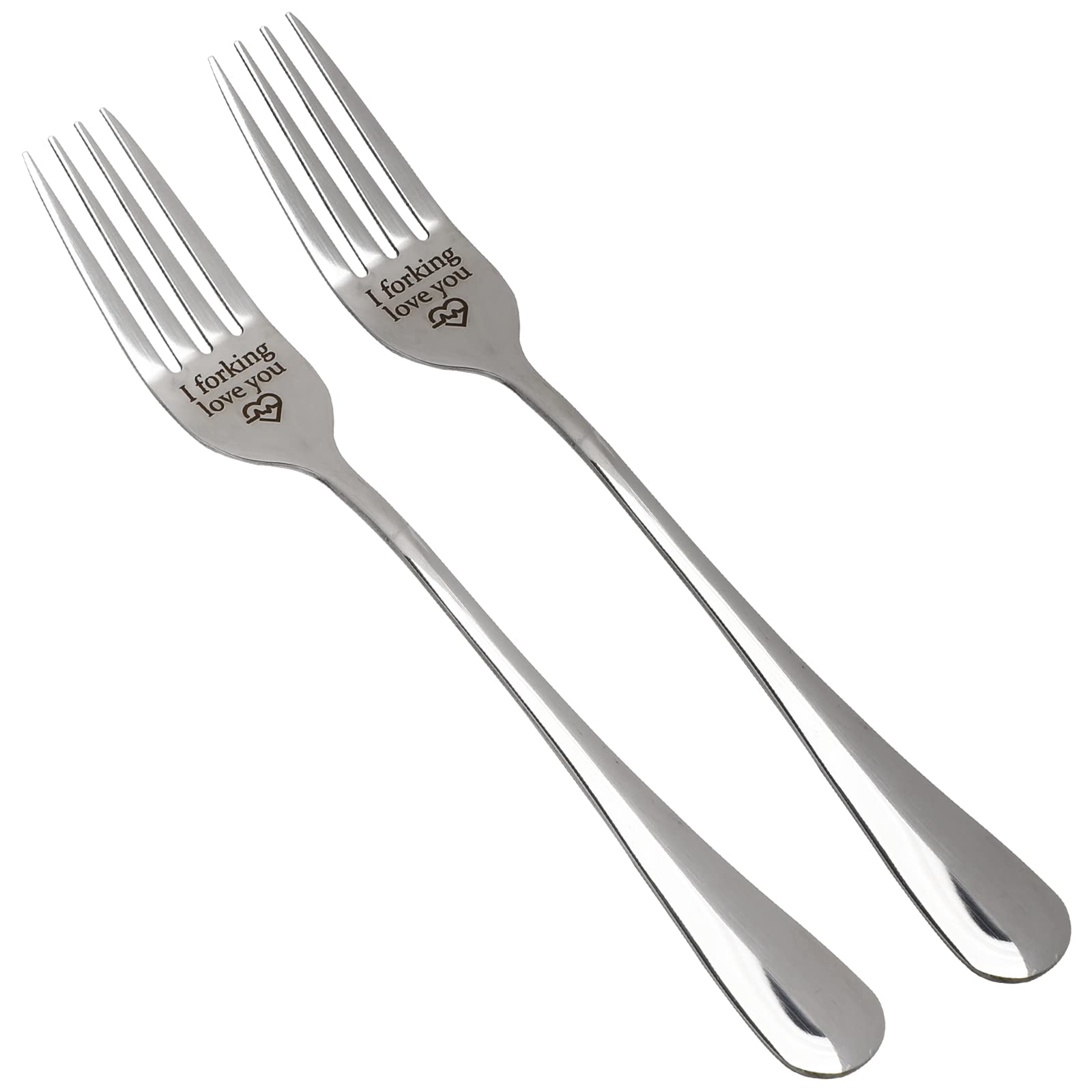 FOTMKSMU 2pcs I Forking Love You Fork Dinner Funny Couple Forks I Love You Gifts for Her Anniversary Valentines Gifts for Boyfriend